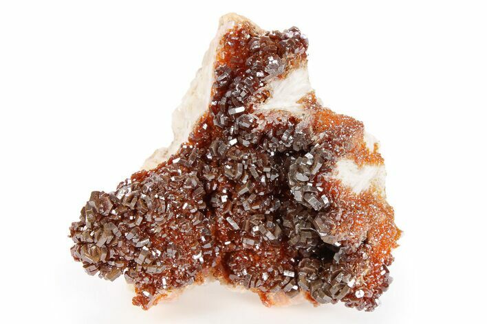 Glittering, Ruby Red Vanadinite Crystals on Barite - Morocco #255557